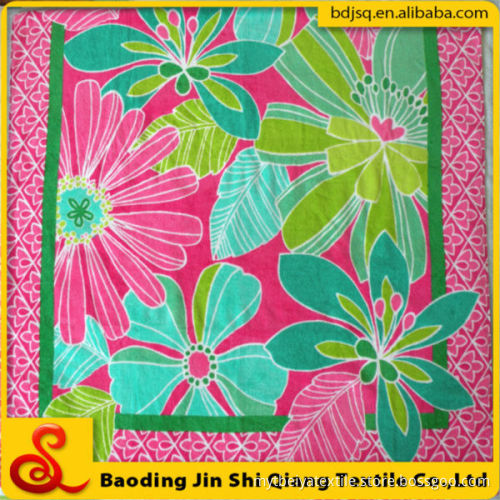 Wholesale Cotton Velvet Flower Printing Beach Towel, Velvet Printed Beach Towel